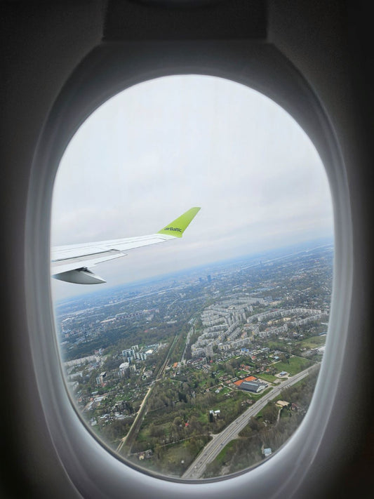 Plane leaving Riga